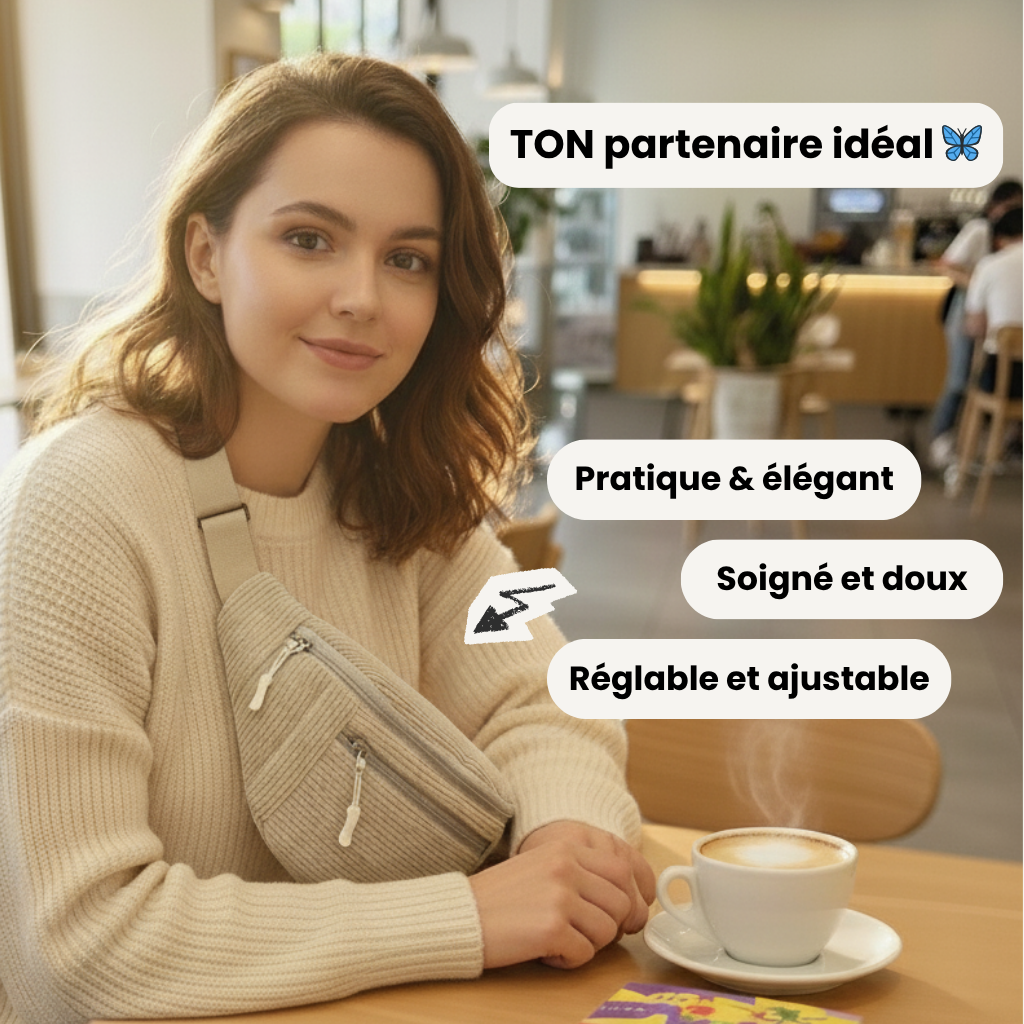 Sac bandoulière en velours côtelé