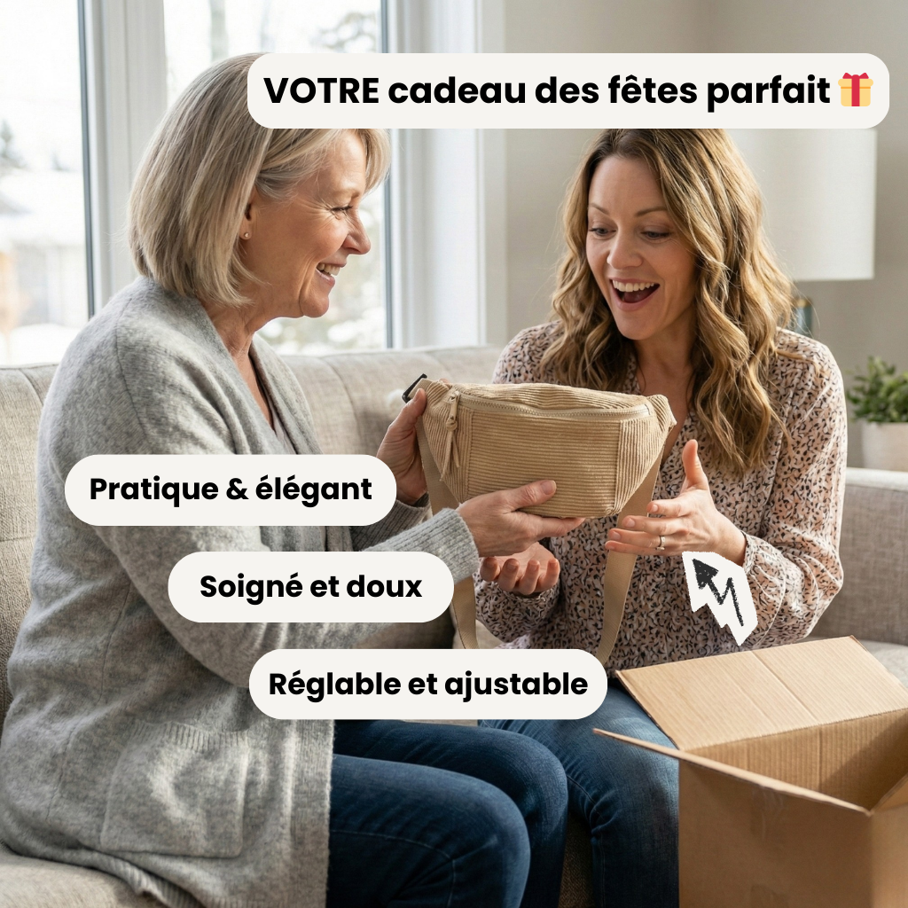 Sac bandoulière en velours côtelé